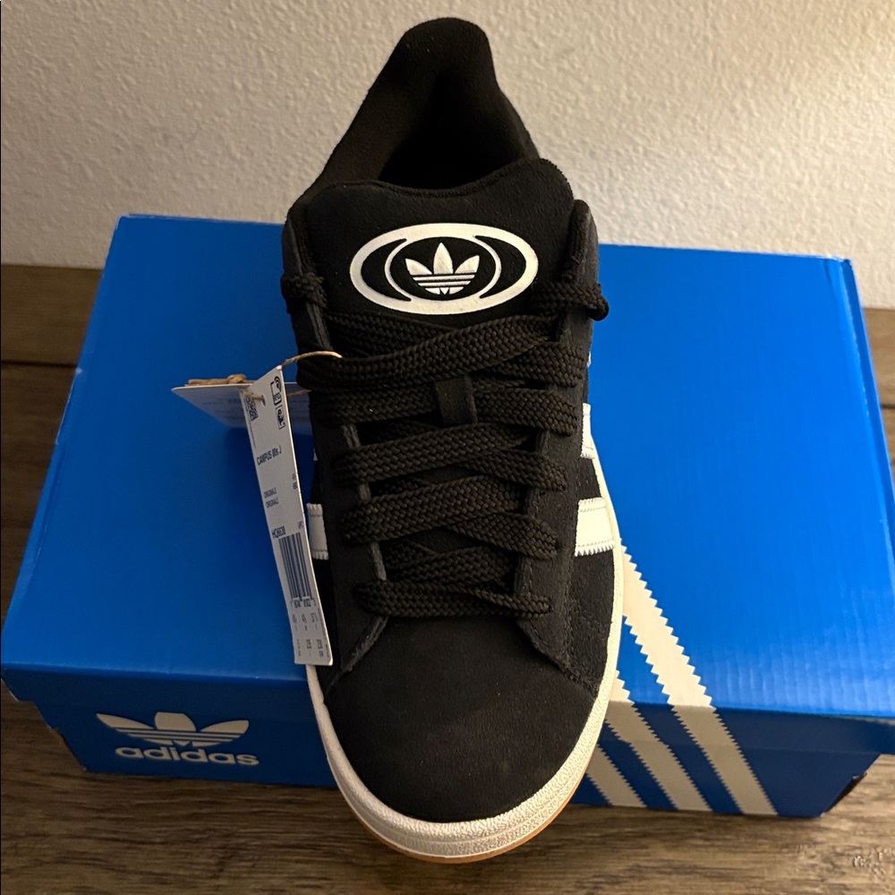 NIB [adidas] Campus '00s Athletic Sneakers Shoes Black/White Youth/Kids Sz 5 - Picture 6 of 12